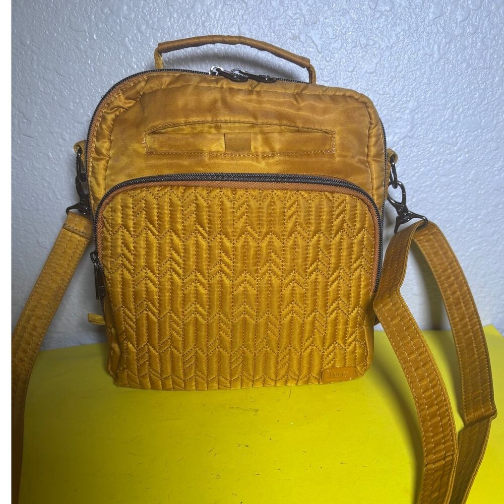Lug Ranger Crossbody Bag Amber Yellow Travel Rare Quilted